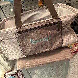 Thirty One Brown Checkered Women's Bag